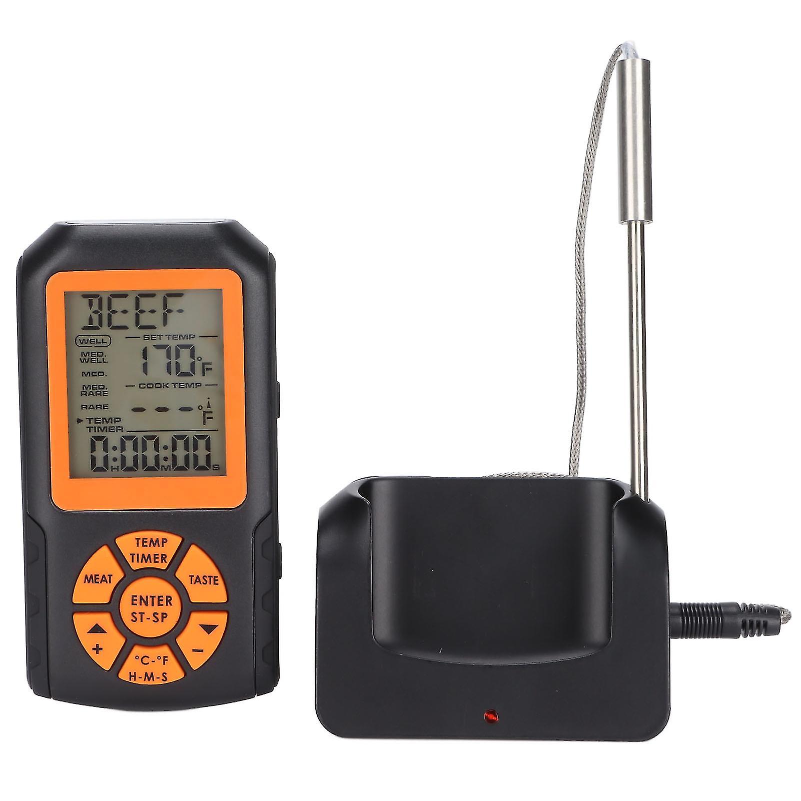 Wireless Barbecue Thermometer 328ft Remote Range Digital Kitchen Thermometer with 1 Probe for Smoker Oven
