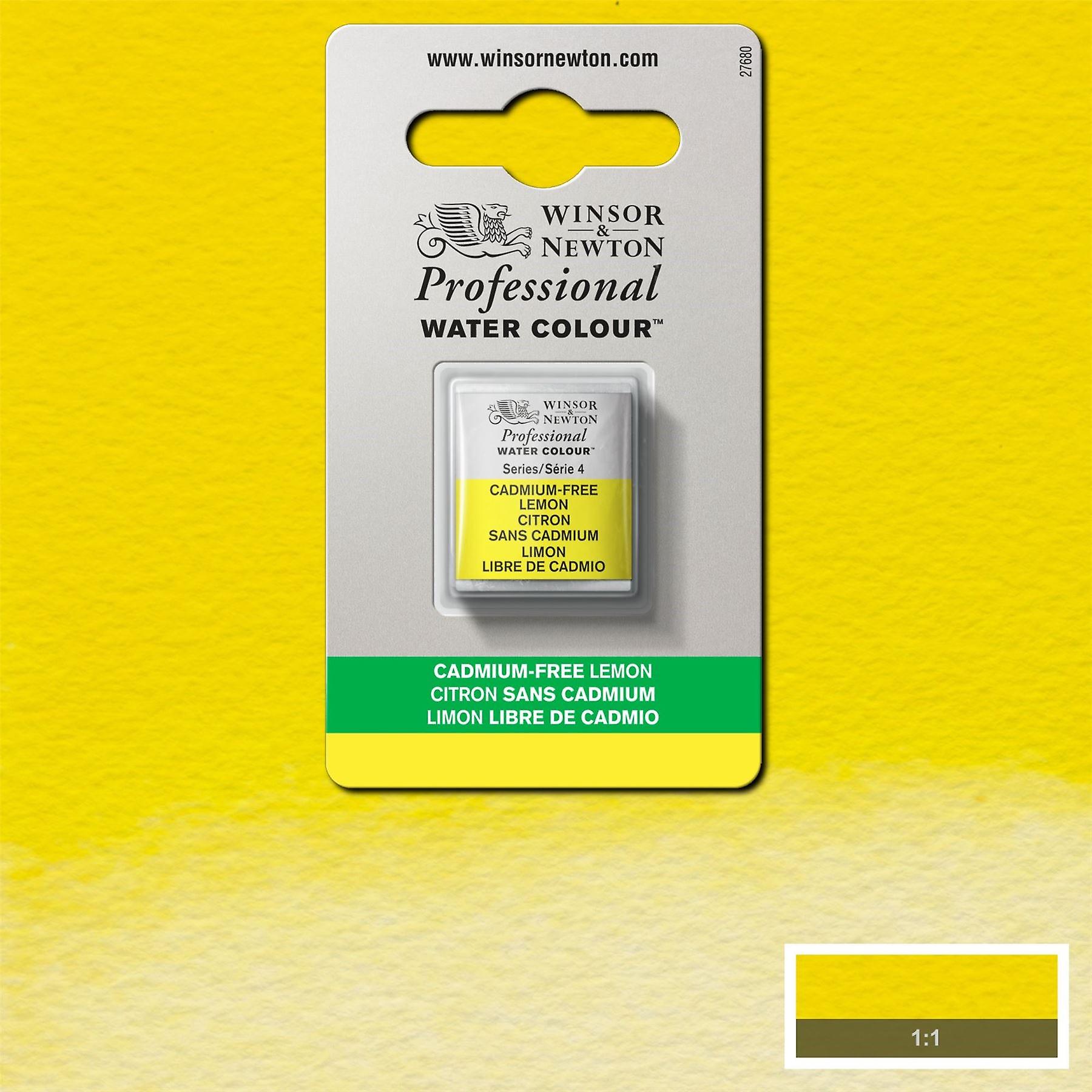 Winsor & Newton Professional Water Colour Half Pan - Cadmium Free Lemon