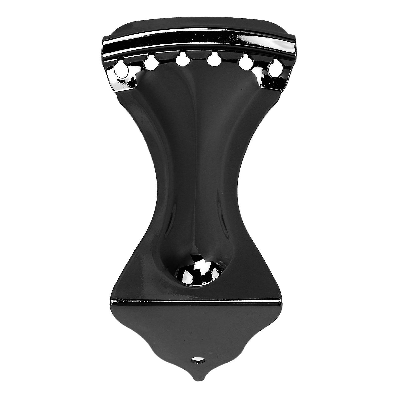 Guitar Tailpiece 6 String Bridge Alloy Easy Tuning Instrument Accessory for Maintenance Black