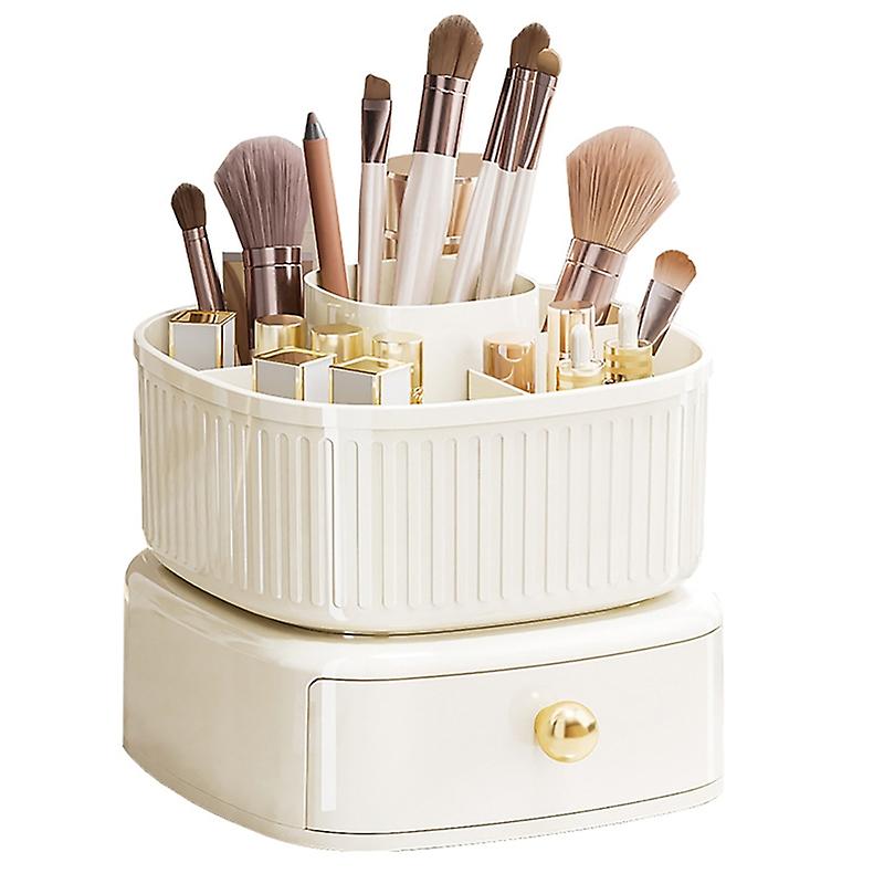 Makeup Organizer with Drawer 360 Degree Rotating Cosmetic Storage Box for Dressing Table Office