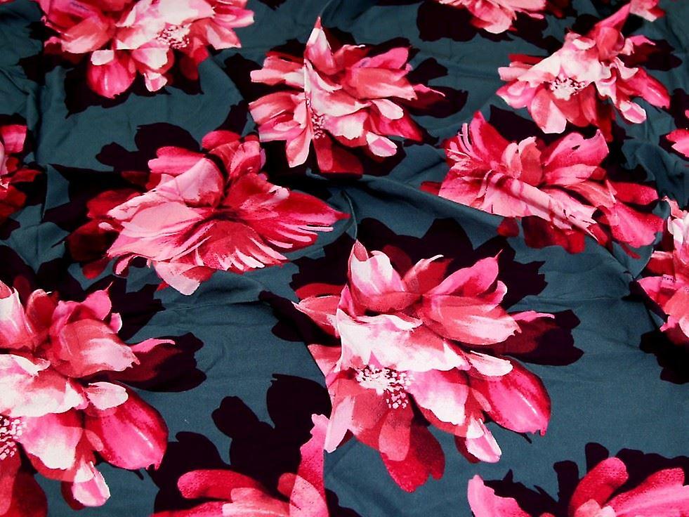 John Kaldor Fernando Viscose Challis Fabric Pink - per metre