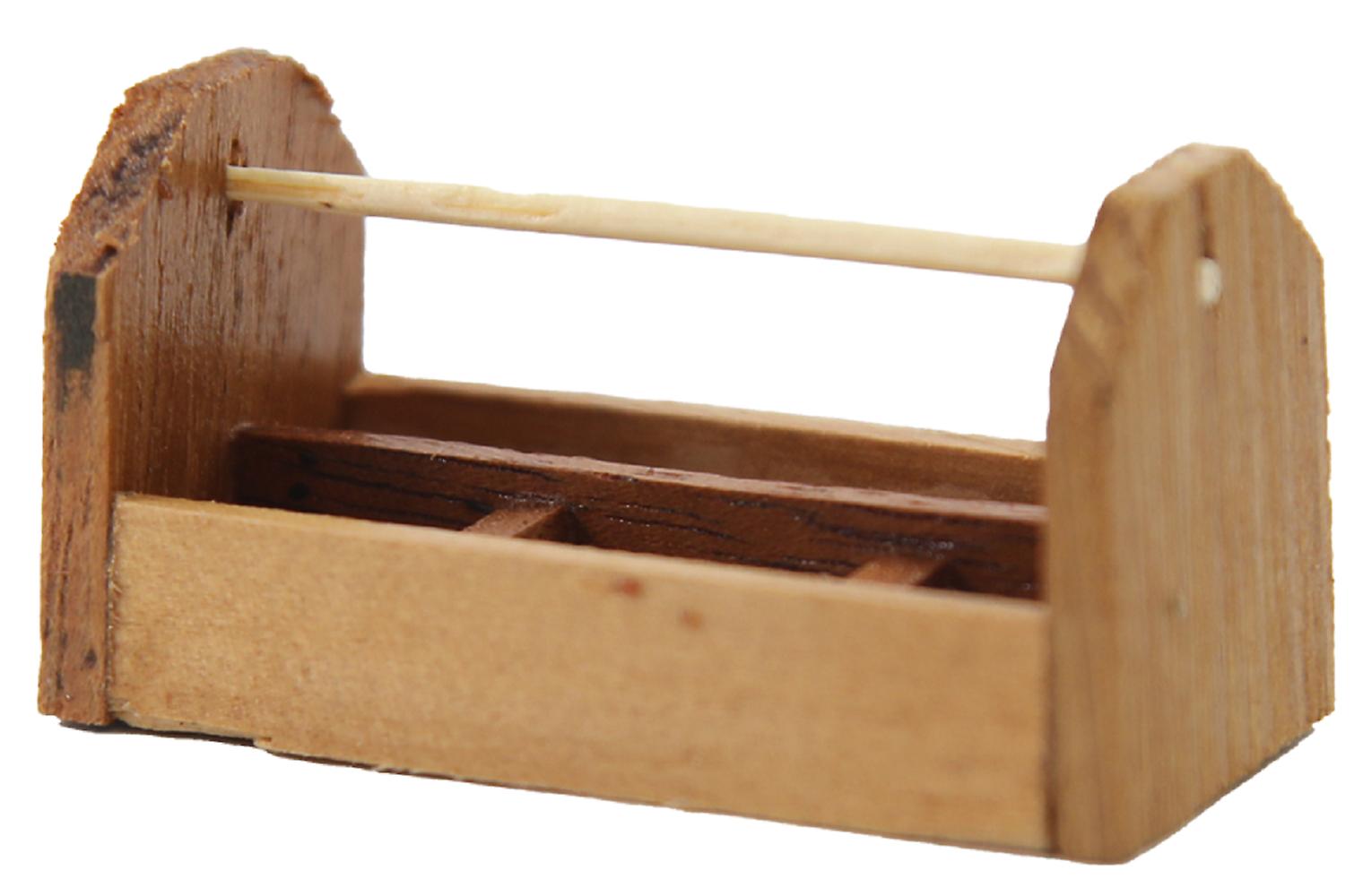 Dolls House Open Tote Toolbox Gardeners Caddy Tool Trug Bucket Garden Accessory