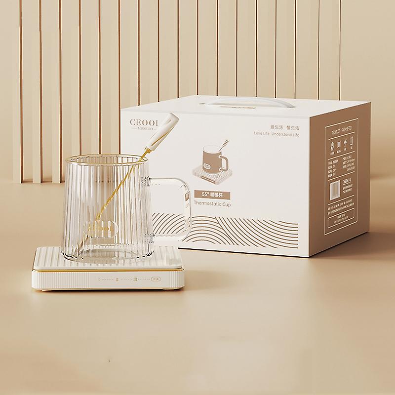 CEOOL Tazza di vetro per sottobicchieri con riscaldamento elettrico
