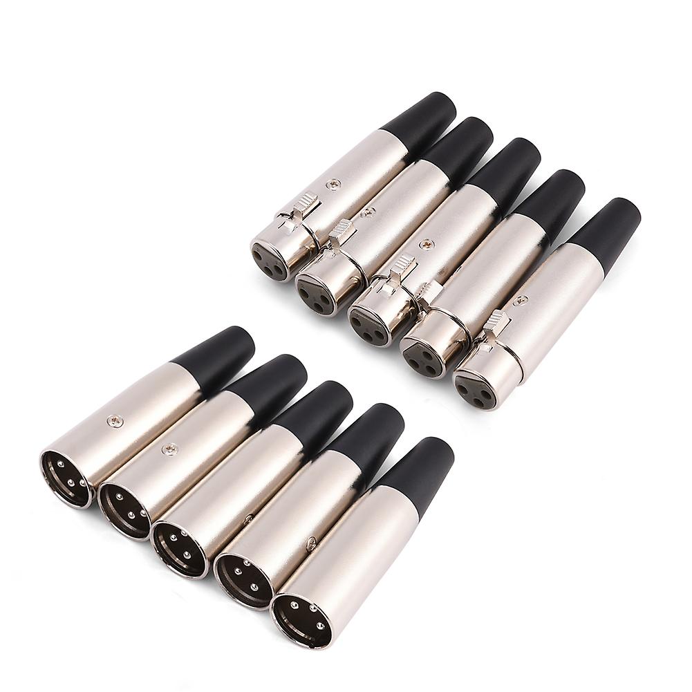 5 Pairs 3 Pin XLR o Connectors for Microphone and Microphone