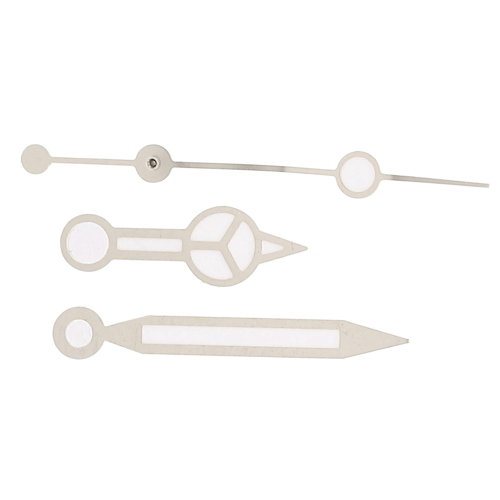 Luminous Silver Hour Minute Second Watch Hands for 8200 Movement