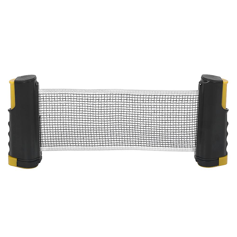 Retractable Table Tennis Rack Portable Plastic Polyester Cotton Telescopic AdjustableWavy Black Yellow