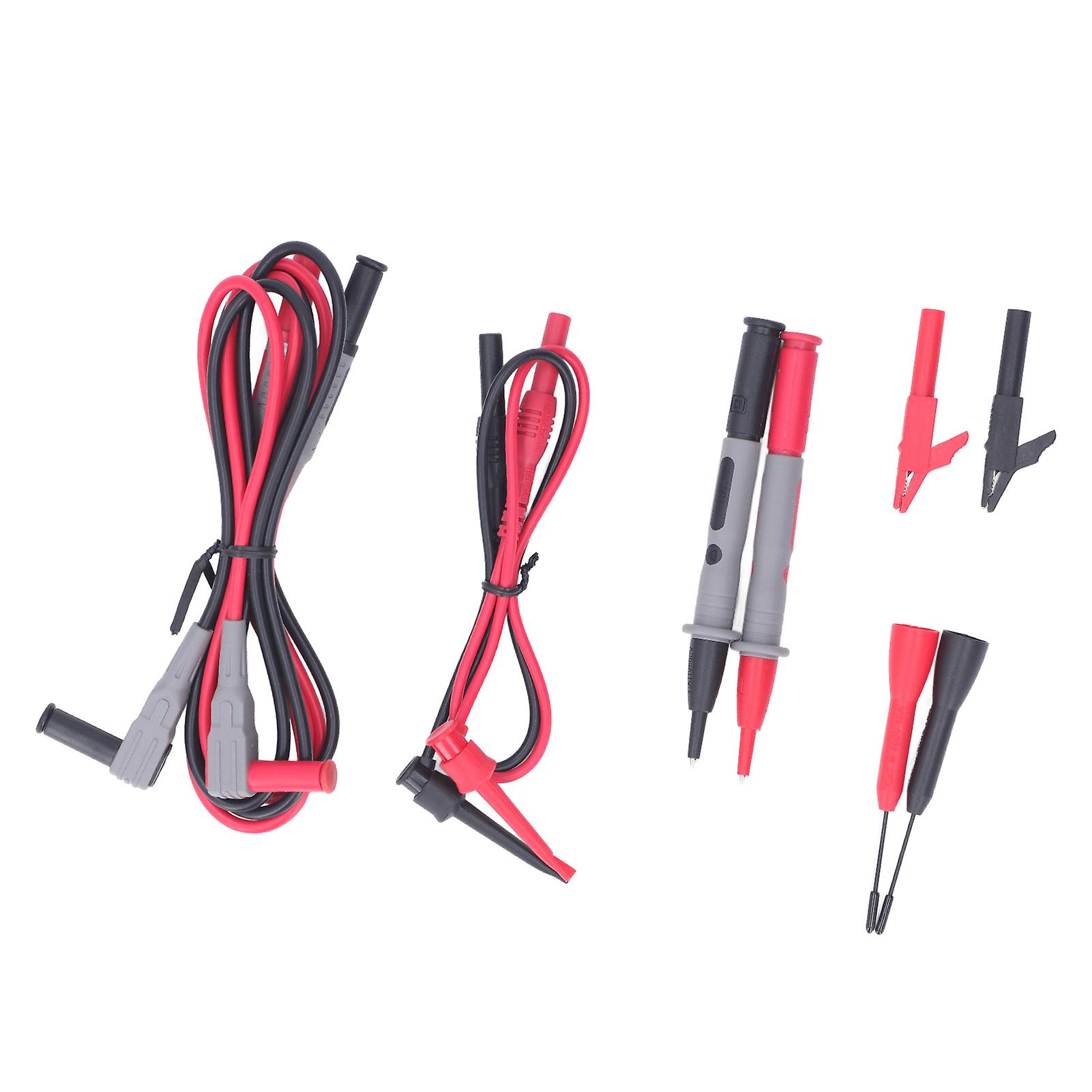 10Pcs Multimeter Test Cable Crocodile Clip Needle Probe Connecting Cable Test Hook 1000V 10A