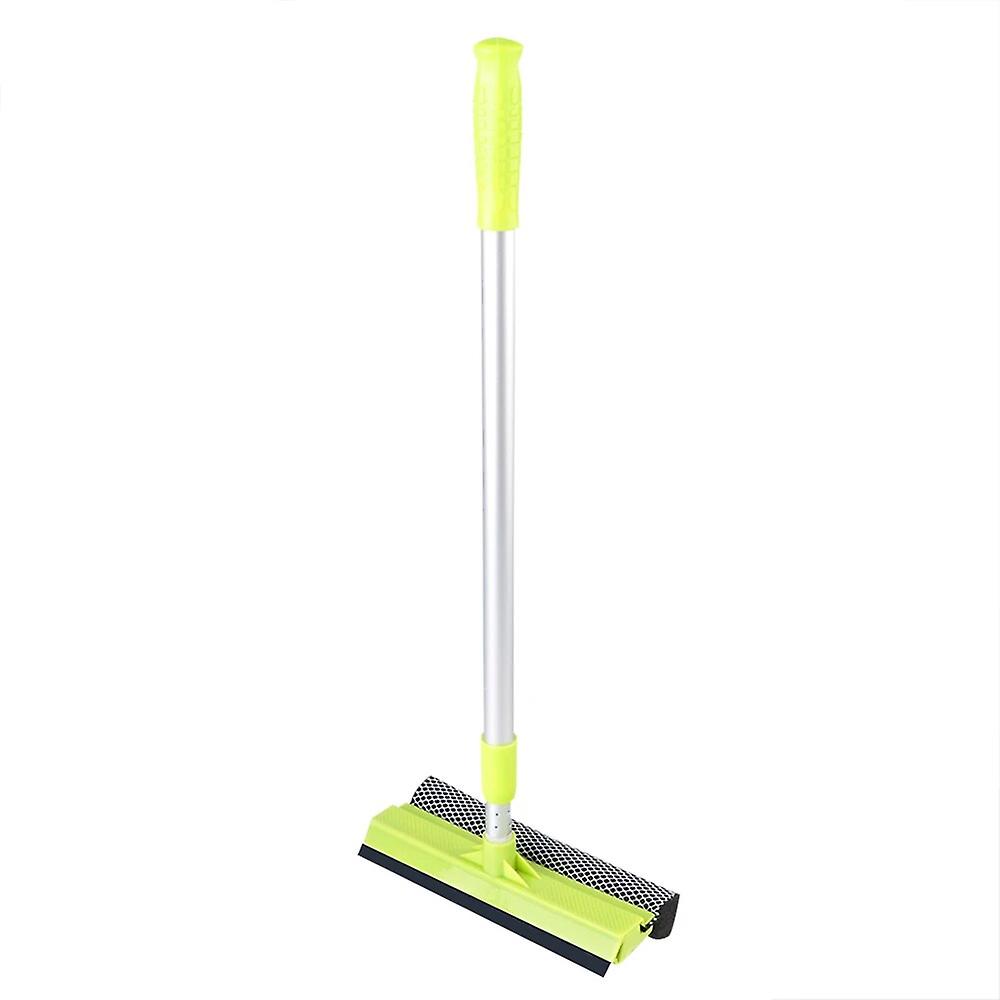 Glass Window Brush 2 in 1 Adjustable Windows Wiper Cleaner Double Side Telescopic Rod Squeegee Sponge Scraper Home Cleaning Tool