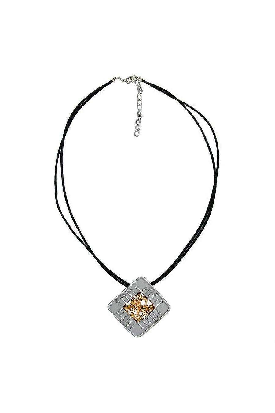 Necklace Square Silver-gold 45cm - Gl00413