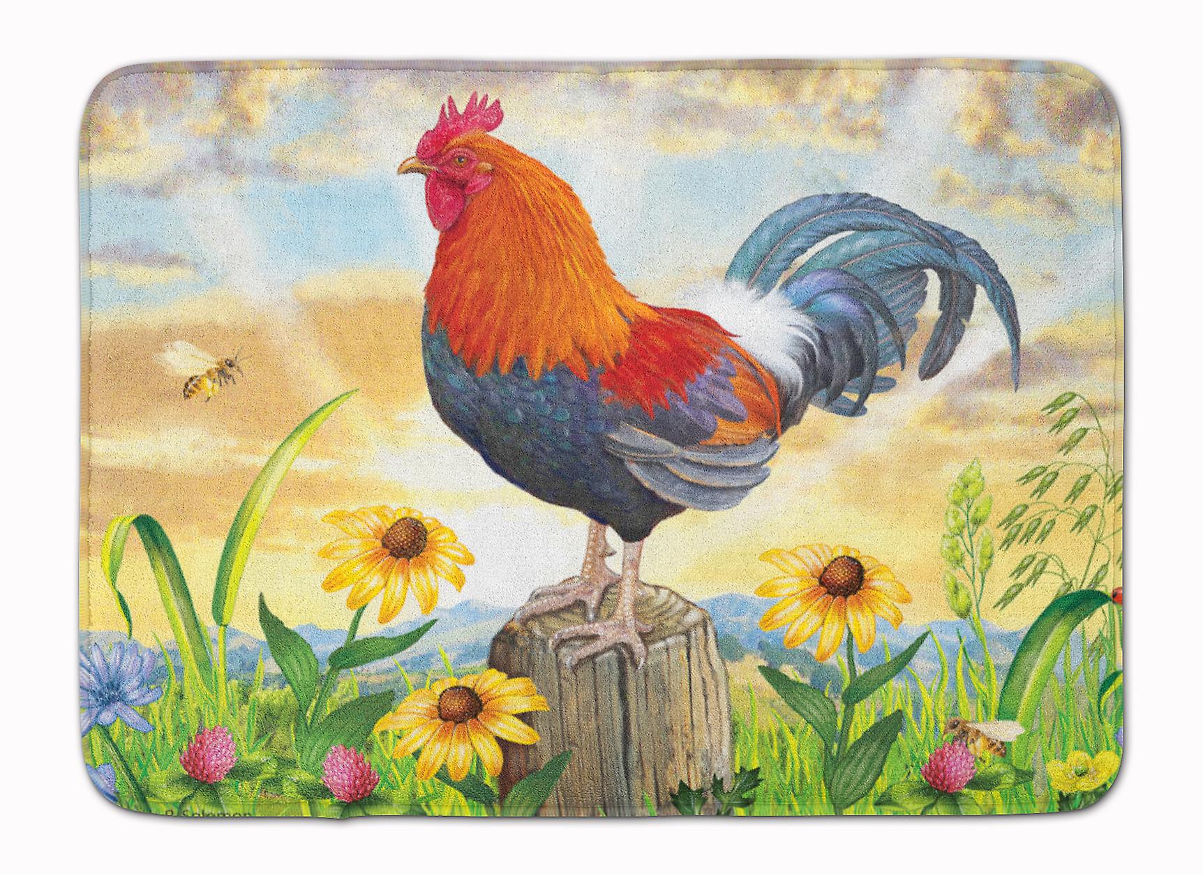 Caroline`s treasures carolines comori prs4038rug cocoș la dawn machine lavabile memory foam mat multicolore 19 x 27