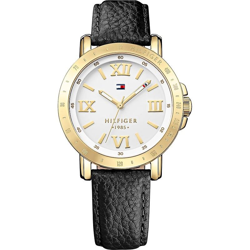 Tommy Hilfiger Women's 1781441 Watch With Black Leather Band