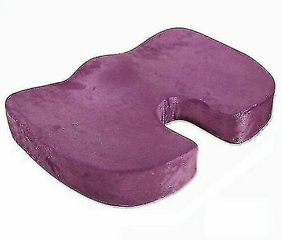 Memory Foam Cushion Pain Relief Office Seat U Pillow(purple)