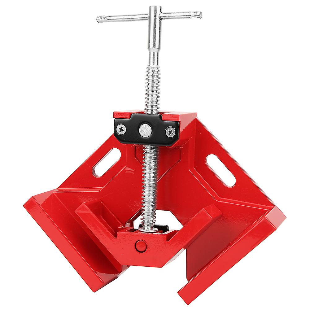 Pince d'angle à 90 degrés, poignée en T, étau, fixation rapide pour le travail du bois (rouge)