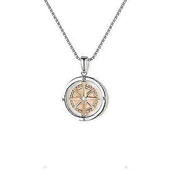 Adjustable Silver Copper Graduation Ceremony Rotating Compass Necklace