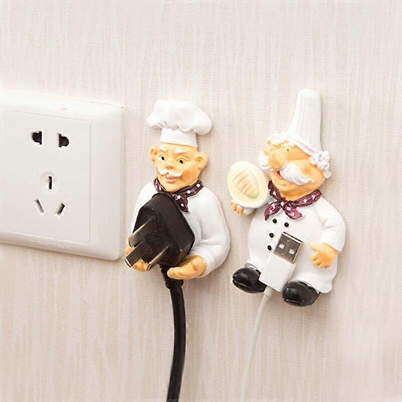 2pcs Wall Storage Hook, Power Outlet Plug Socket Holder Adhesive Wall Mount for Kitchen Home Office