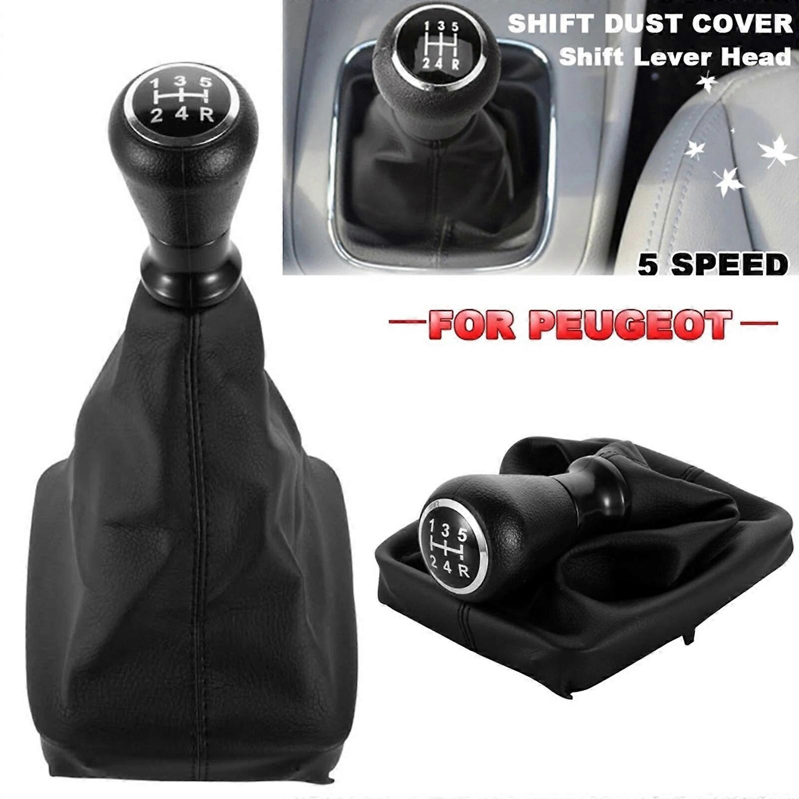 Gear Shift Knob Boot Case 5 Speed Gear Shift Knob+Gaiter For Peugeot 204 406 Gear Shift Knob Gaiter Boot Cover FN9U7655