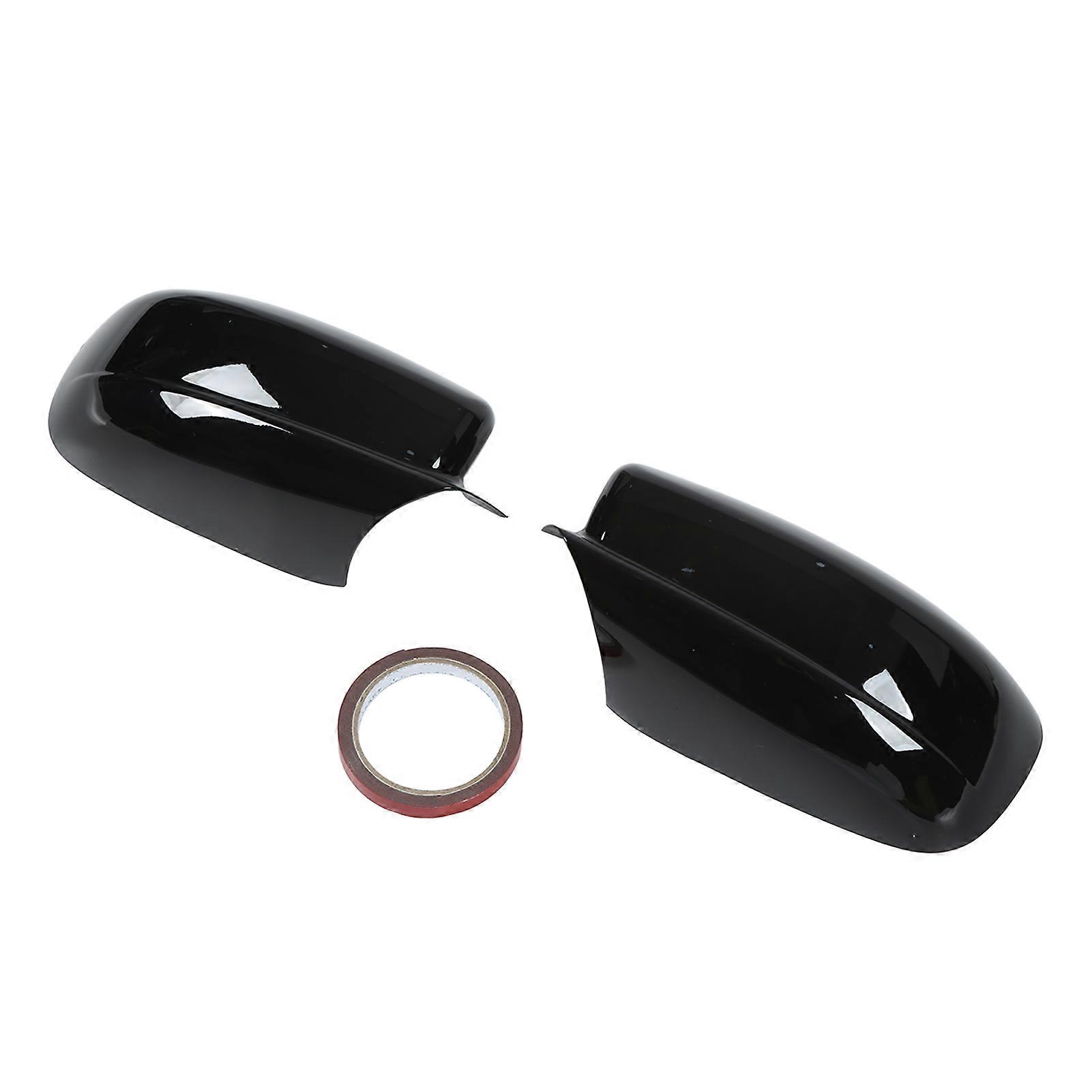 2pcs Gloss Black Side Door Mirror Cover Trim Wing Mirror Housing Replacement for Dodge Charger 20112020 E2U911