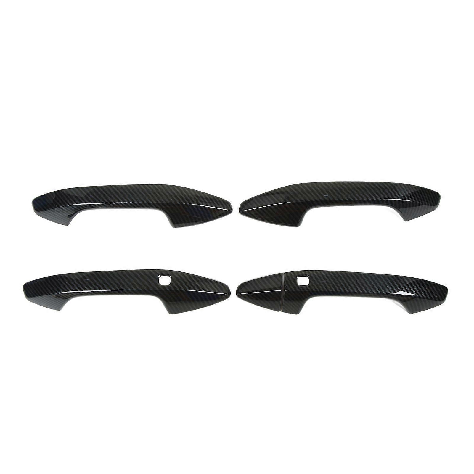 Car Exterior Door Handle Cover Carbon Fiber Style Outside Pull Out Handle Protector Cover Trims Replacement for KIA Sportage NQ5 HEV NQ5 E2U111