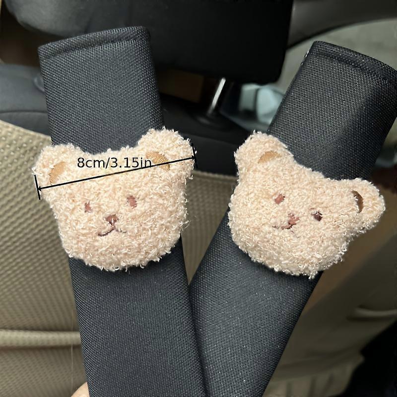 2pcs Car Seat Belt Shoulder Pads With Cartoon Decoration