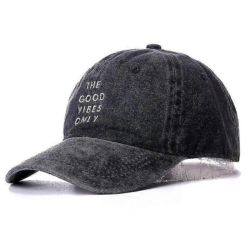 GYFDYM High Quality Washed Cotton The Good Vibes Only Adjustable Solid Baseball Cap