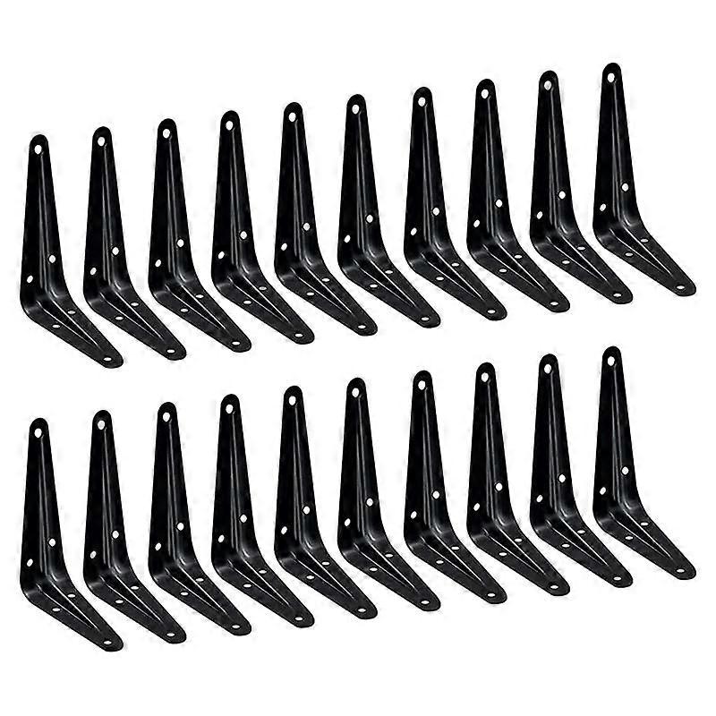 20PC Shelf Brackets, Farmhouse Decorative Iron L Bracket Wall Shelf, Suitable for Wooden Shelves