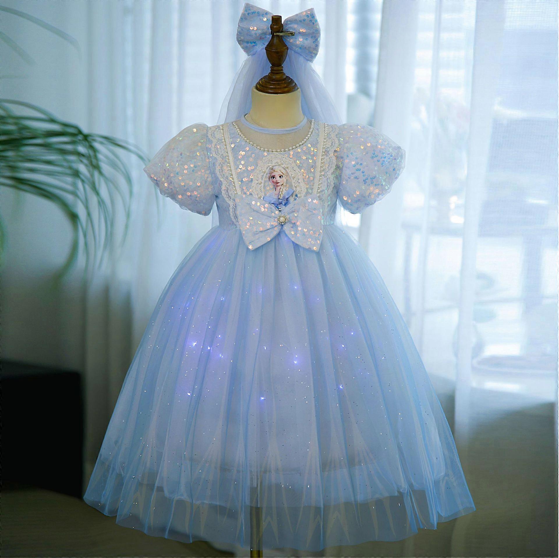 Fete Elsa Paiete Rochie Prințesă Rochie Glow Rochie