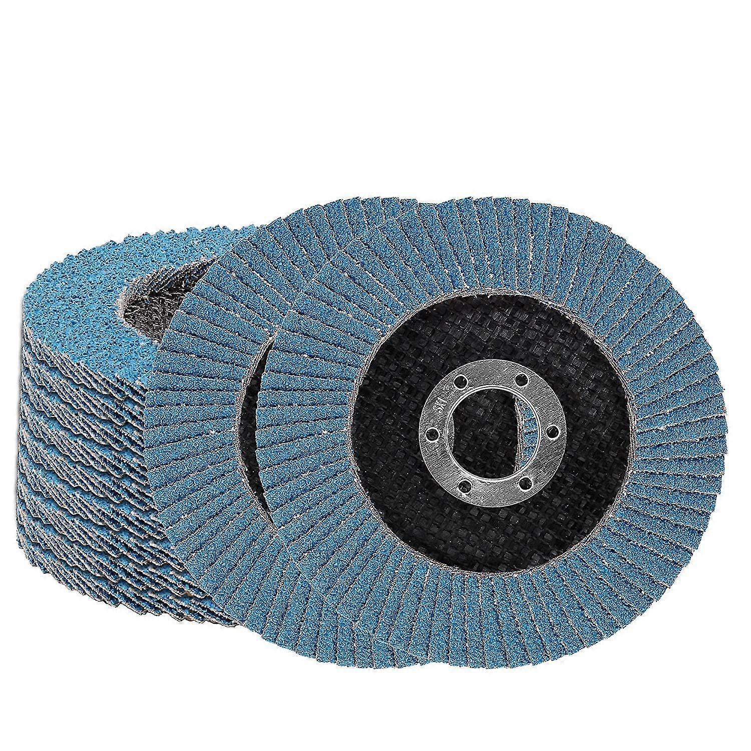 10 قطع 4.5 بوصة 60 # أقراص الصنفرة عالية الكثافة أكسيد الألومنيوم جلخ طحن عجلات طاحونة القرص لطحن المعادن والخشب (FD060)