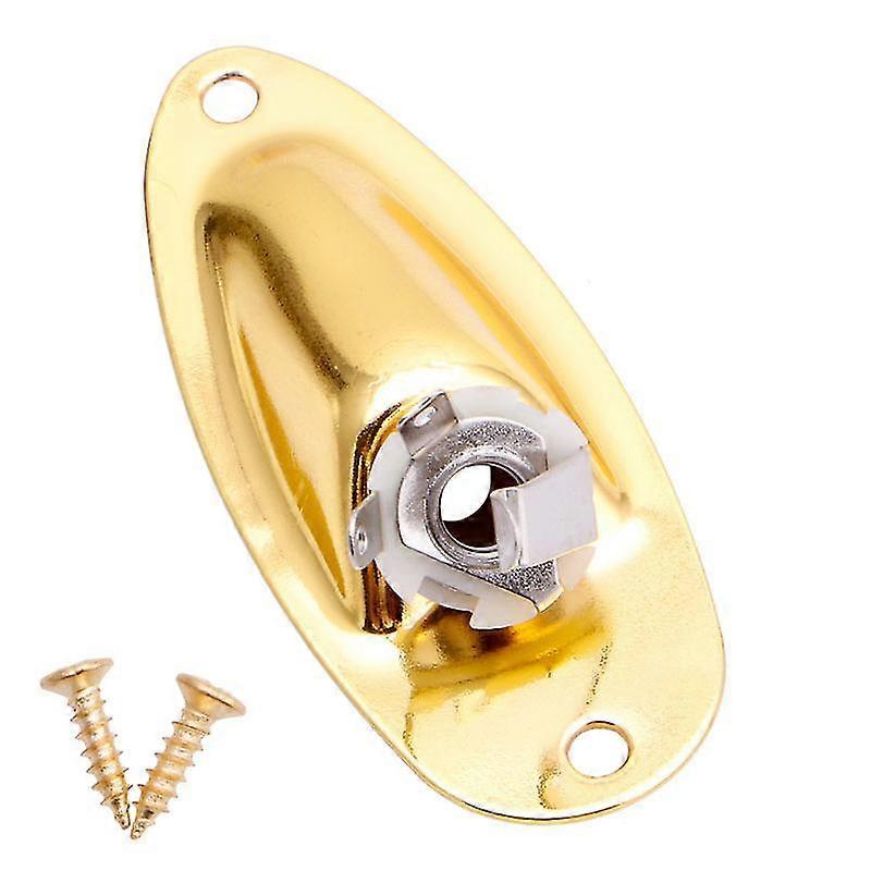Replacement Boat Input Output Jack Plate Socket For Fender Strat Guitar Parts-Good