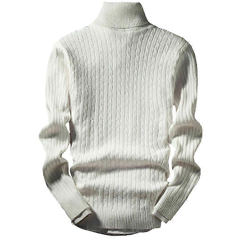 Men High Neck Plain Jumper Sweater