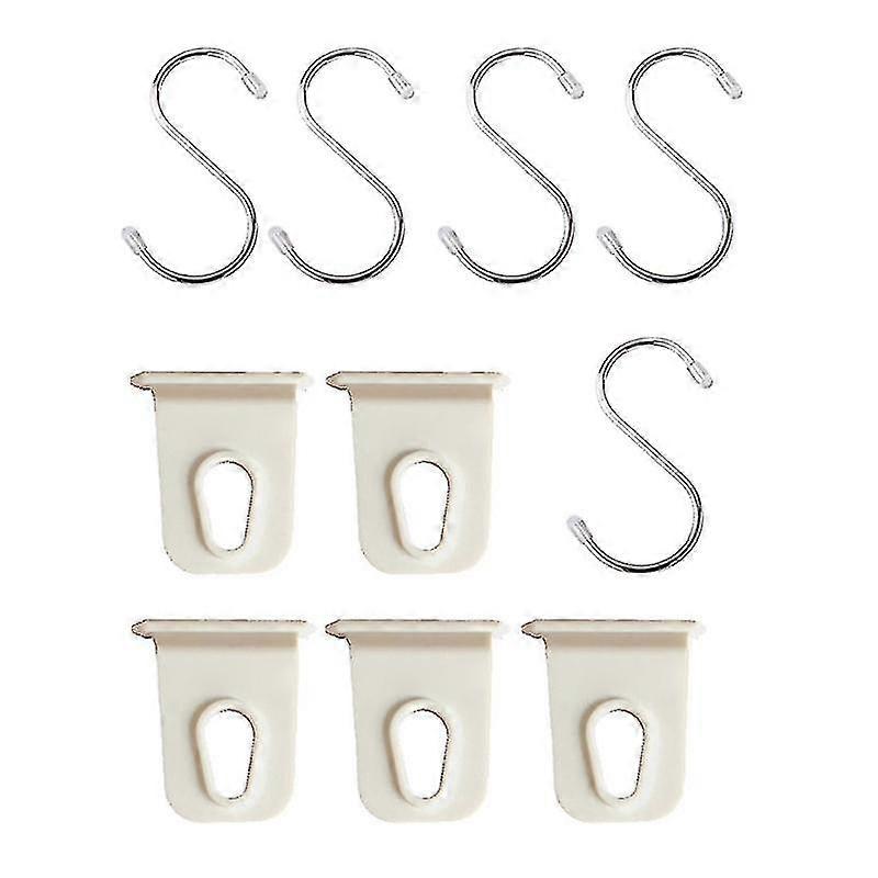 Jinxiu Replacement Hook Racks Universal Accessory Awning Clothes Hooks Durable. White5pcs)
