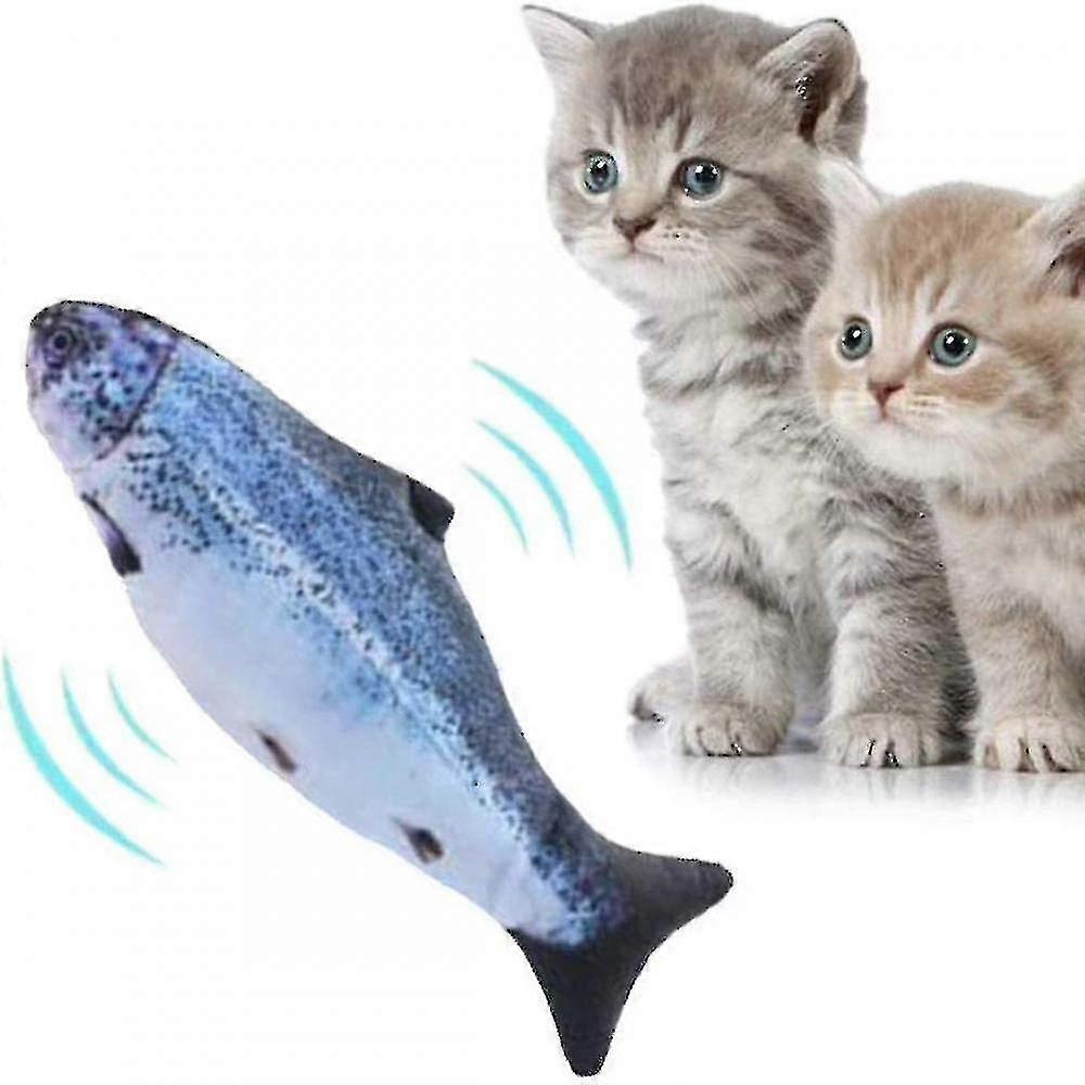 Forel Kat Elektrische Vis Speelgoed Bewegende Vis Kattenkruid Pluche Speelgoed Usb Opladen 3d Simulatie Actieve Poppen Lc078