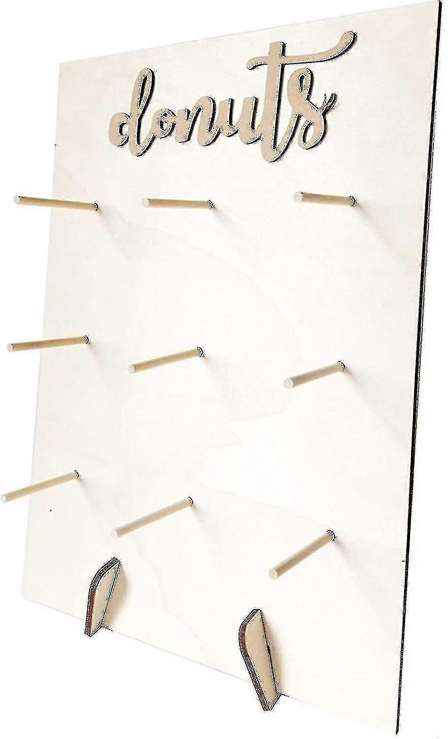 Donut Holder Stands Board Table Donuts Rack Wooden Doughnuts Display