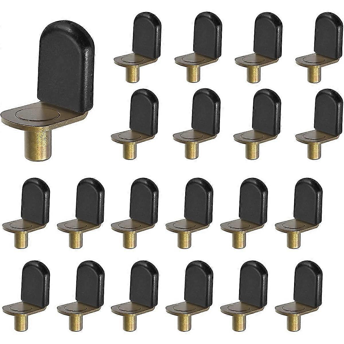 Glass Shelf Support Hooks - 30 Durable Bronze Pins Included