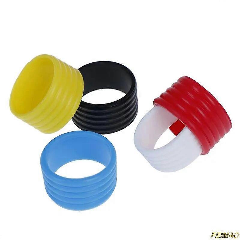 4 Pcs Silicone Tennis Racket Grip Ring Handle Closure Rubber Ring 5 Colors
