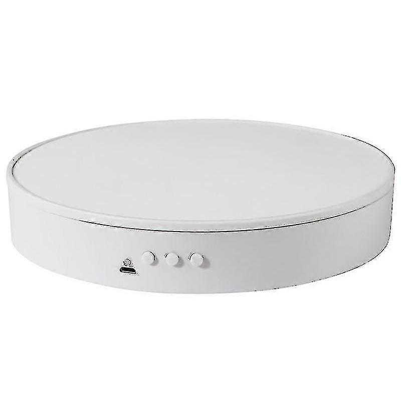 20cm 360 degrés 5v électrique auto-rotation Photographie Rotating Turntable Display Stand Display Turntable (miroir noir)