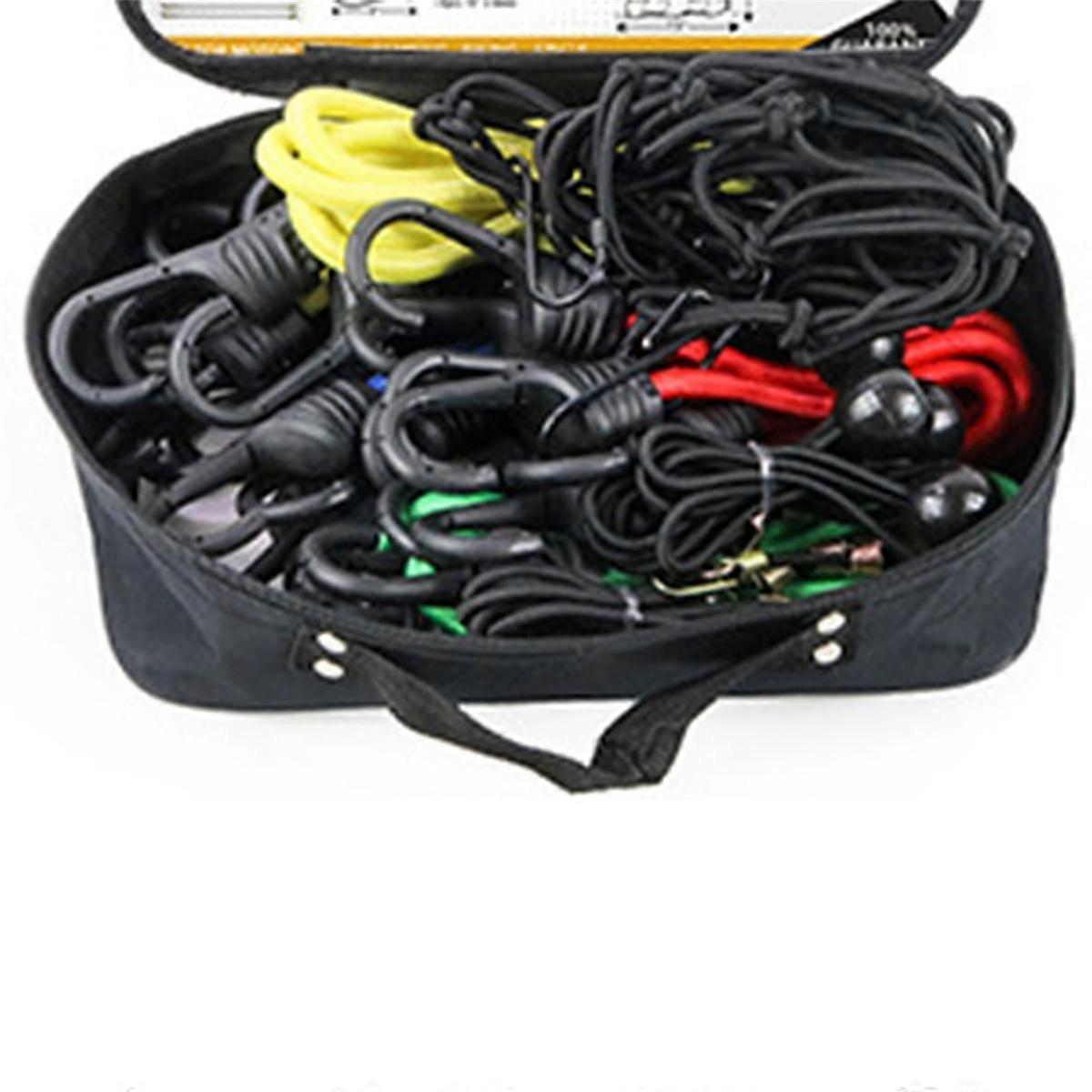 28Pcs βαρέων καθηκόντων κορδόνια Bungee με το λουράκι συσκευασίας αποσκευών σχοινιών γάντζους για την πεζοπορία κάμπινγκ ποδηλάτων μοτοσικλετών