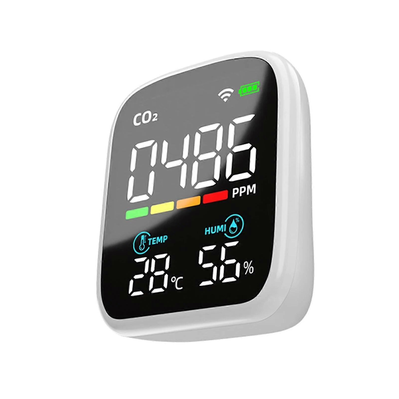 Smart WIFI CO2 Detector 3-in-1 Air Quality Monitor CO2 Temperature Humidity Meter Monitor Carbon Dioxide Detector 400-5000 PPM