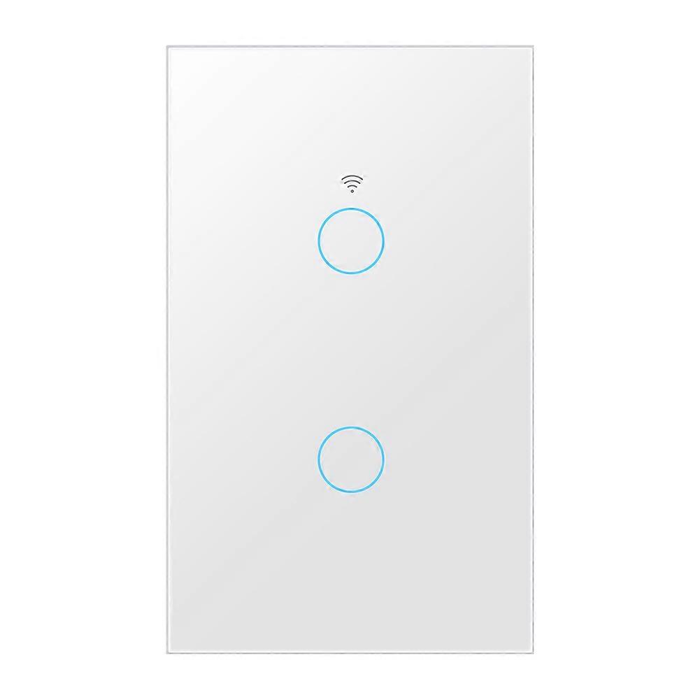 Gang WiFi Smart Wall Touch Light Switch Glass Panel for Alexa/Google APP