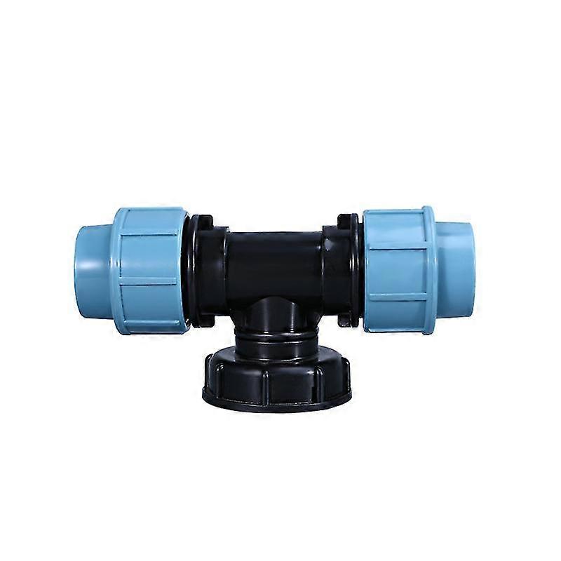 Tank Adapter, Water Tank Adapter With 25mm Mdpe T-connector, Compatible With Uk And Eu Standard1pcs-blue