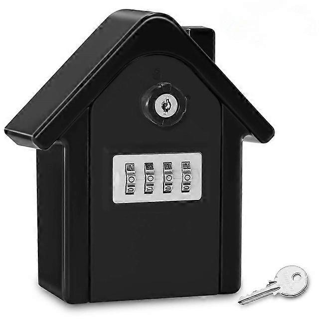 JWL-Wall Mount Large Key Safe Box 4-Digit Combination Password Key Unlock Anti-Theft Storage Box