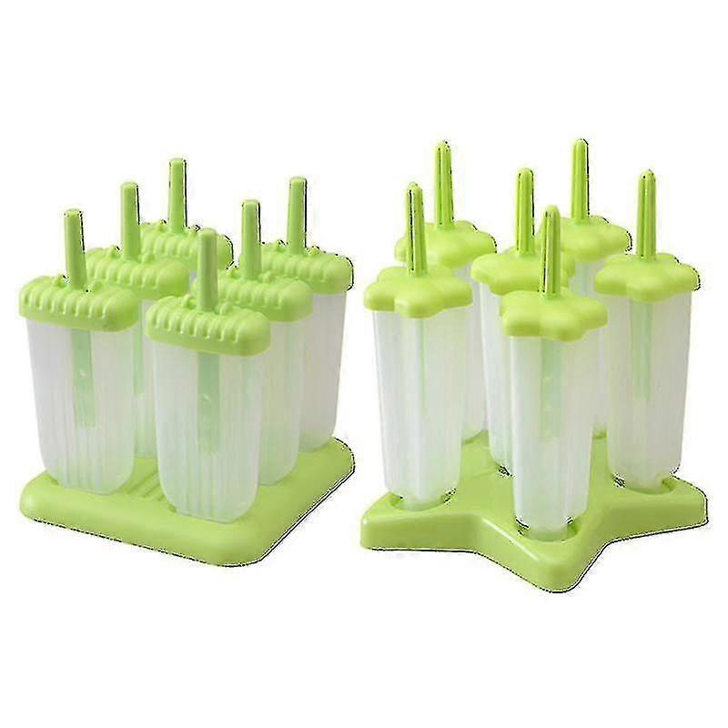 2pcs Plastic Diy Ice Sticks Mold With Handle Ice Molds Reusable Ice Cream Maker (ice Pop, Star) szkydv