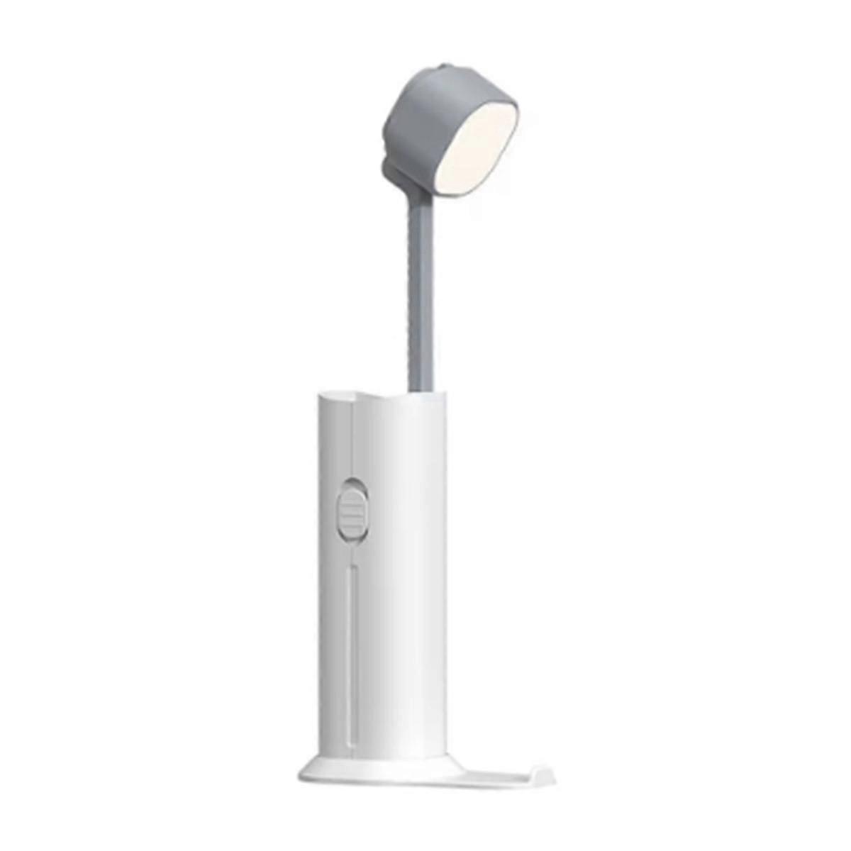 White Mini Power Bank with Portable Led Learning and Reading Small Table Lamp Suitable for Families