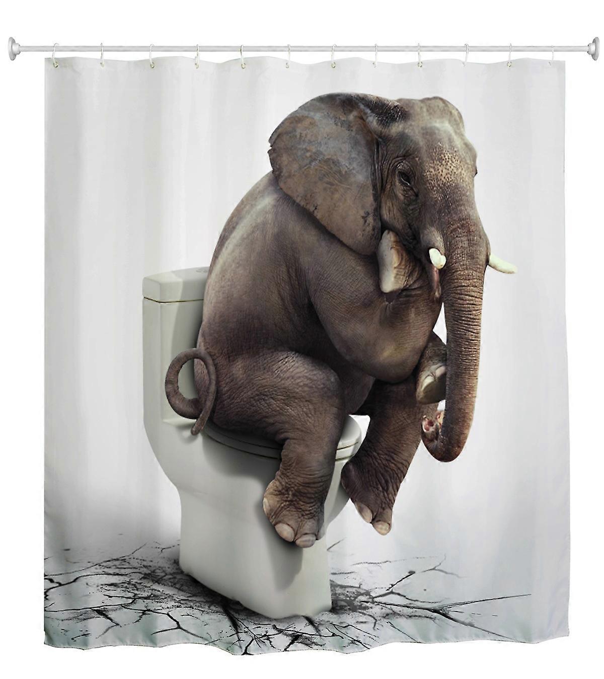 Elephant Thinker Shower Curtain