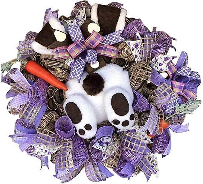 复活节门兔子花环复活节春天室外室内挂花环家居工艺用品