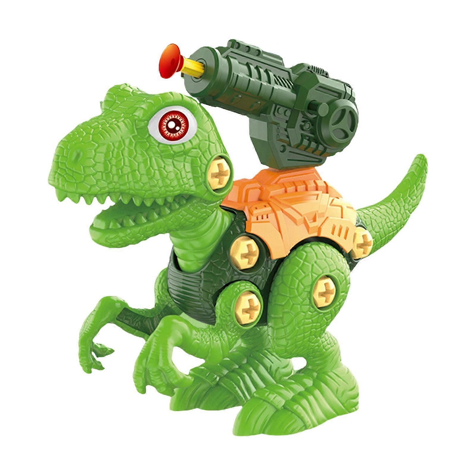 1 Set Assembled Dinosaur Toys with Screwdriver Screw Nut Take Apart Assembly Playing Set Skills Training Puzzle Toy Dinosaur Animal Model Building Toy