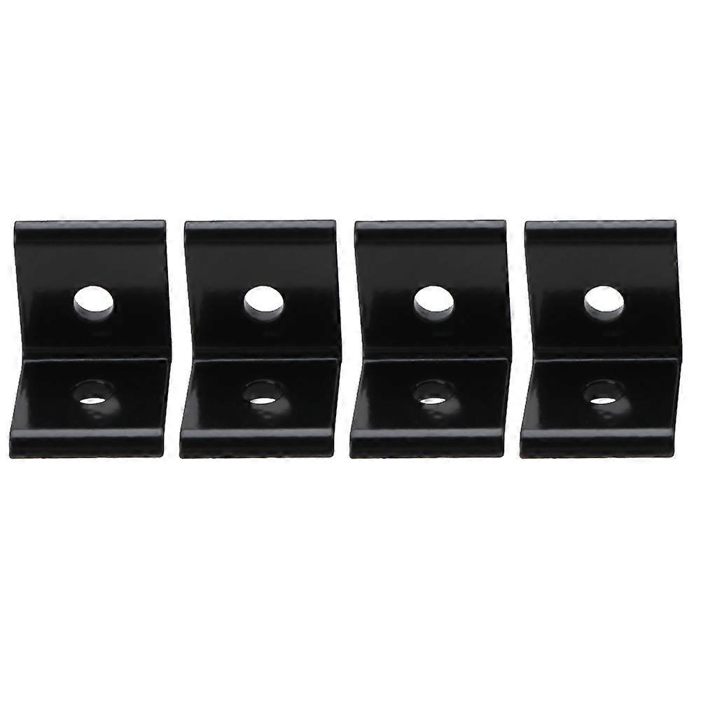 4pcs Connector Corner Angle Bracket Connection Joint Aluminum Profile (Black 2020A)
