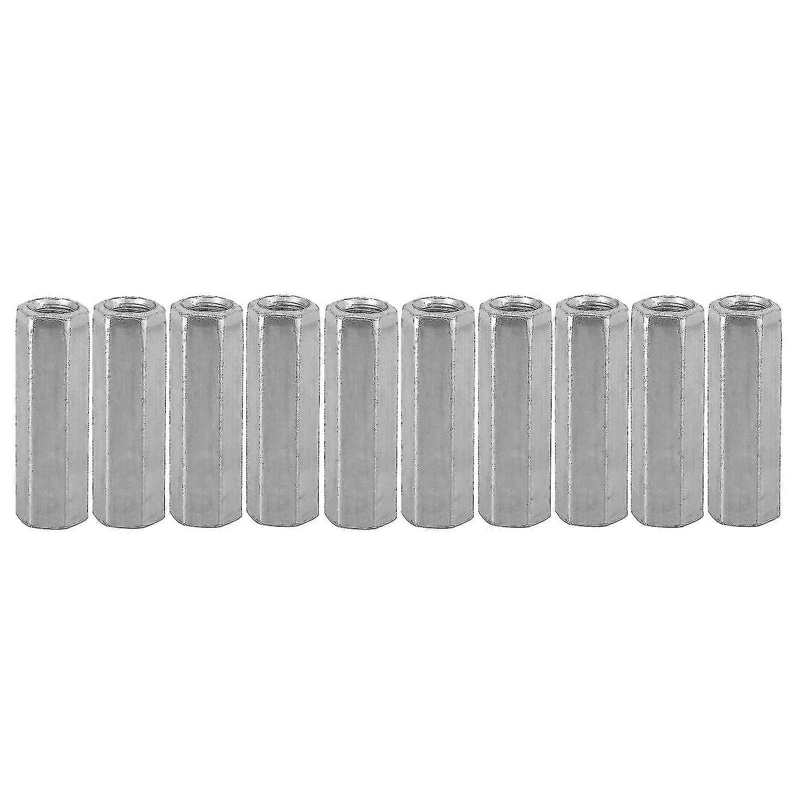 10pcs M8 Long Rod Nut Hex Hexagonal Sleeve Nut Standoff Threaded Fasteners (m8*40)