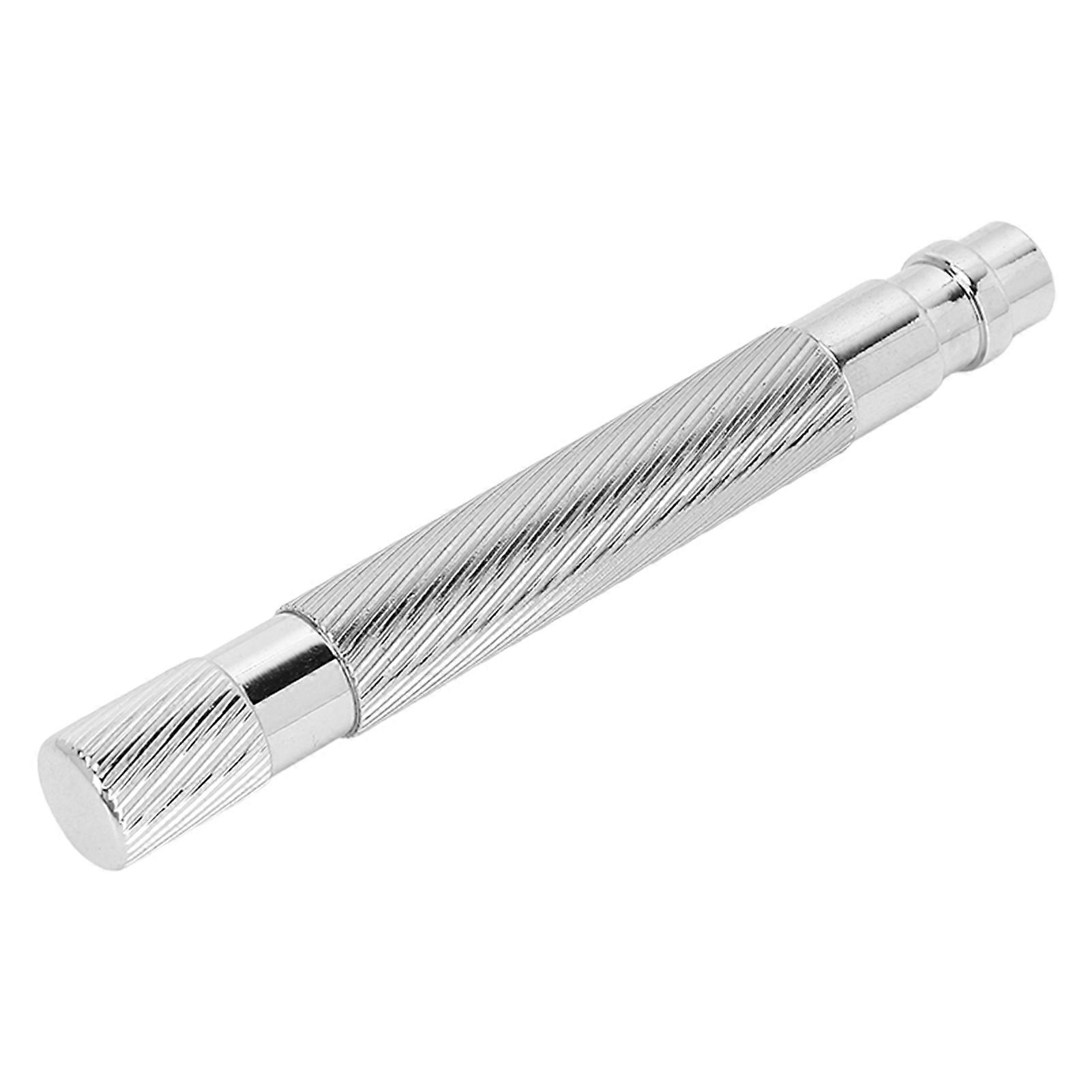 Safety Men's Razor Handle Metal Replacement Manual Razor Handle Retro Shaver HandleSilver