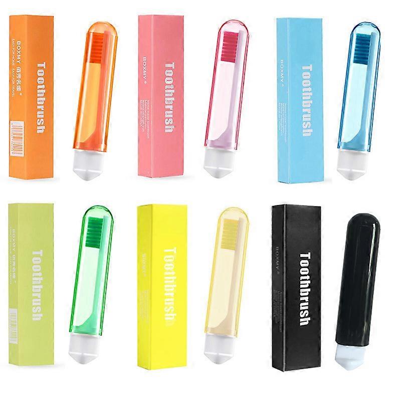 6pcs Portable Soft Toothbrush Travel Folding FoldableToothbrush
