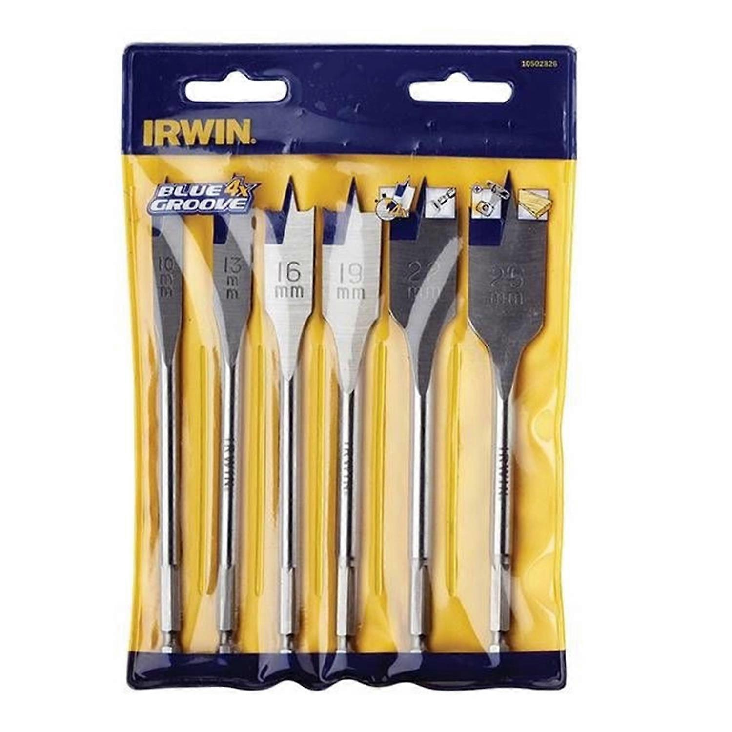 Blue Groove 4X Flat Bit Set, 6 Piece
